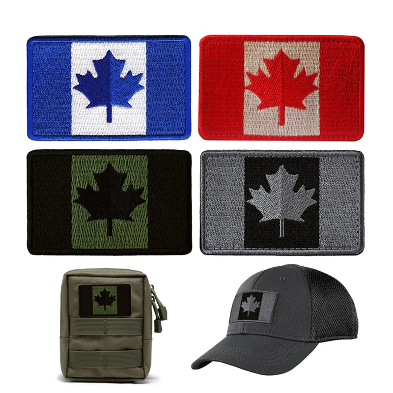 Вышивка канадский флаг Квебек патч армейская тактическая форма кленовый лист