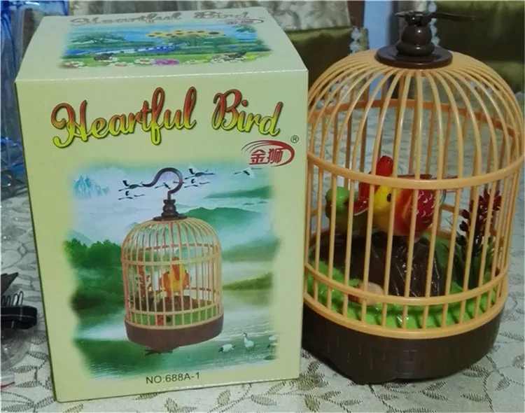 Electric CHILDREN'S Toy Birds Birdcage Will Call Talking Moving Electric Toys Educational Fun Model Bird