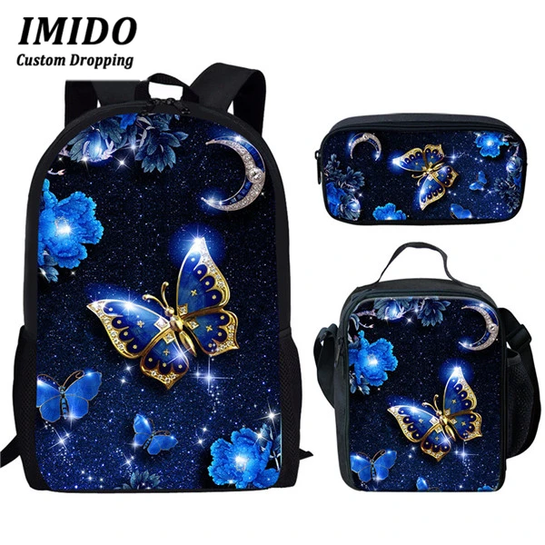 Abstract Butterfly Boys and Girls 6-13 Years Old Cute and Interesting School Bags 