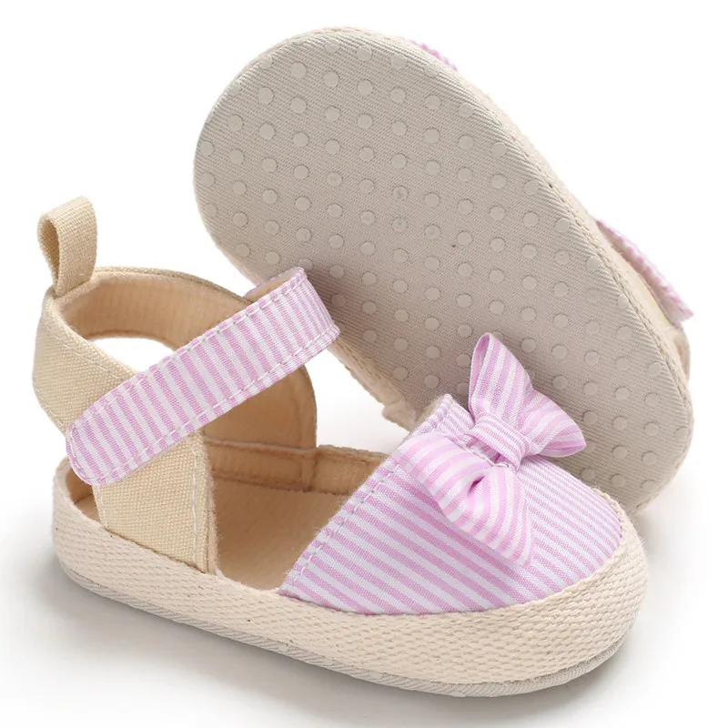 Canvas Baby Girls Sandals Kids Black Blue Pink Striped Baby Girls Shoes Toddler Cute Bow Tie Soft Shoes Sandals,kids shoes,kids sandals,baby sandals,sandals and clogs