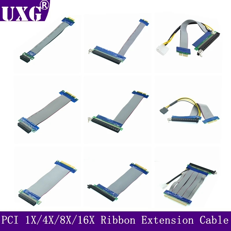 Pci-e Riser Card Converter para Gpu Mining Miner Cabo de Extensão Ribbon Pci Express 1x 4x 16x para 1x Express