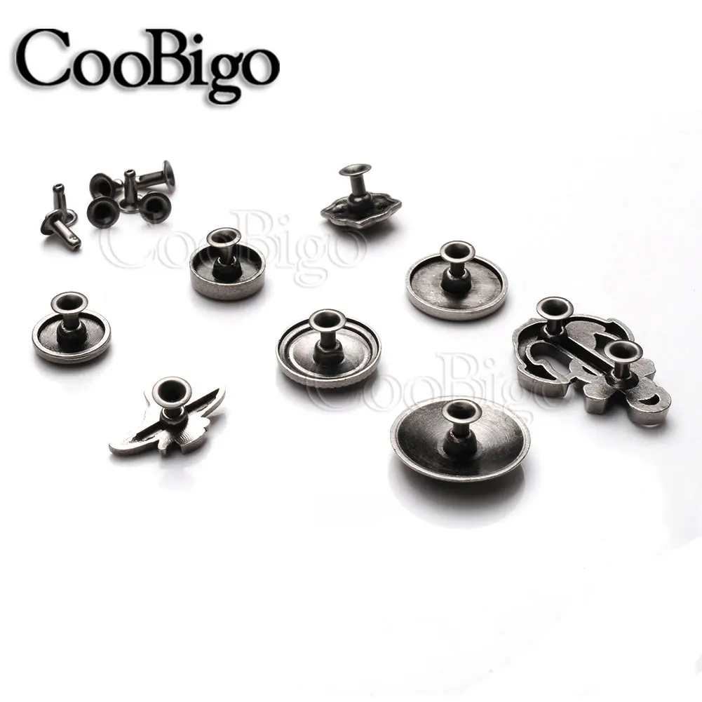 10sets Pewter Punk Studs Rivet Spikes Rock Garment Shoe Bag Pets Collar DIY Leather Craft Parts for metal rivets,metal studs,leather rivets