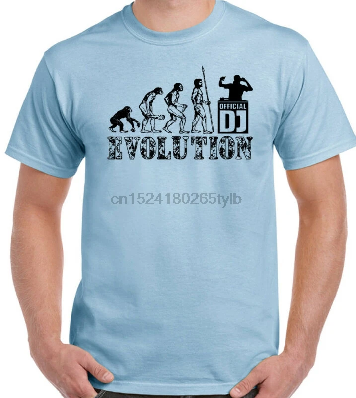 DJ Evolution Мужская забавная футболка DJing колоды виниловые пластинки танцевальная