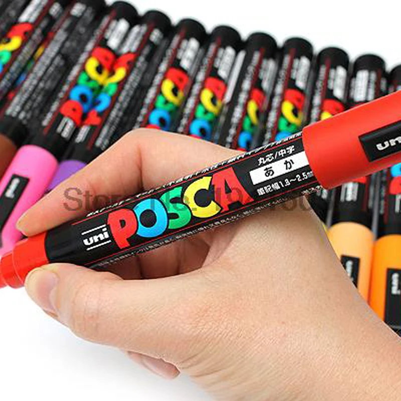 Uni Posca PC 5M цветные маркеры для рисования школьные и офисные принадлежности