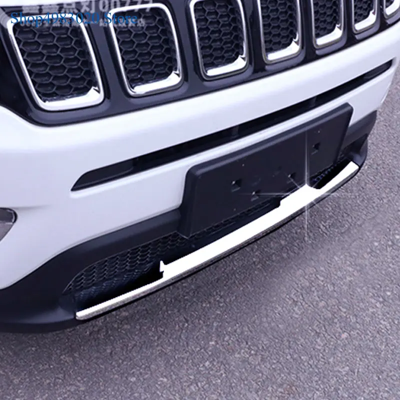 ABS хромированные аксессуары для Jeep Compass Передняя Нижняя крышка бампера+ Передняя решетка гриль литьевая крышка комплект отделка