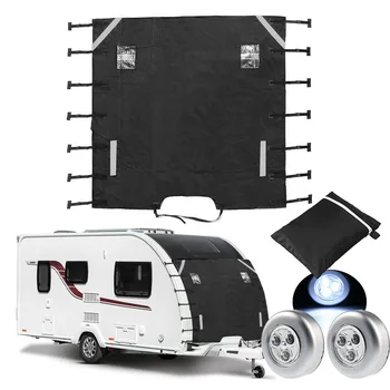 

Protective Guards For Caravan Anti Impact Thick With LED Light Durable Front Towing Cover Dustproof Waterproof Practical