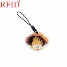 UID S50 1K 13,56 Mhz сменный записываемый брелок RFID комикс шаблон Водонепроницаемый брелок жетон тег Бесконтактная карта контроля доступа 1