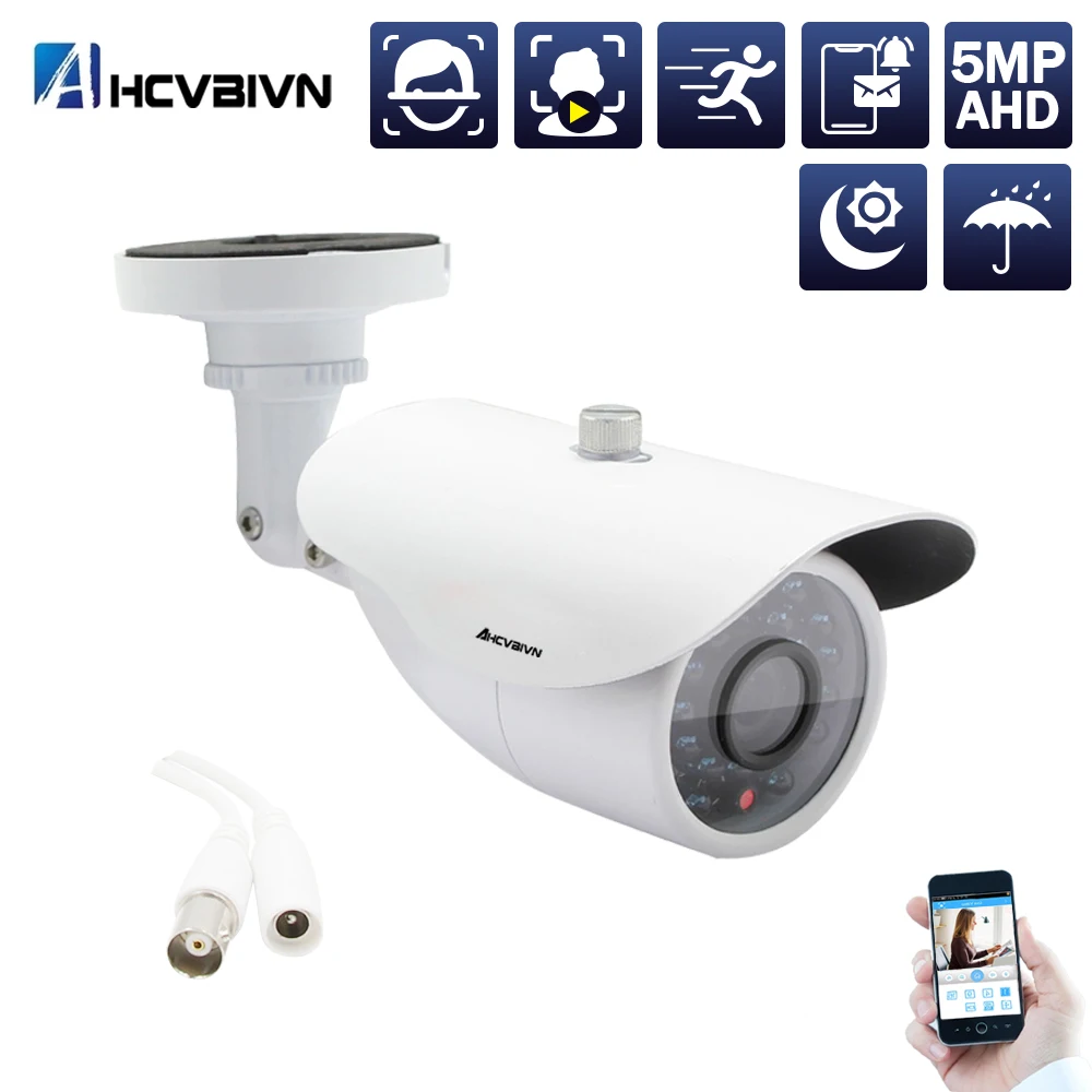 

HD Sony Sensor 5MP AHD Camera 5.0MP AHD-5MP Video Security Bullet CCTV Camera indoor Outdoor Waterproof IP66 IRCUT Night Vision