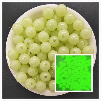 NEW 4/5/6/8/10/12mm Fluorescence Noctilucent Beads DIY Multicolor Acrylic Round Pearl Loose Beads Jewelry Making 1