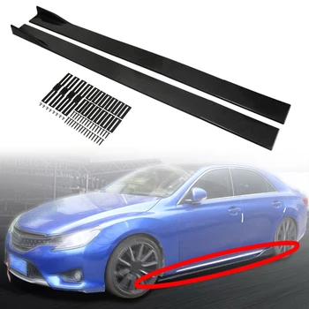 

Areyourshop 86.6" Universal Side Skirt Extensions Rocker Panel Splitters Lip Polypropylene For BMW For AUDI For HONDA Car Parts