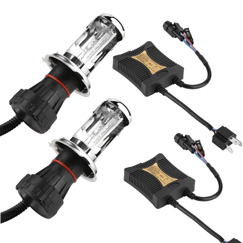 55 Вт HID HI/LO H4 3 6000K BI BEAM комплект для преобразования ксеносветильник п тонкие