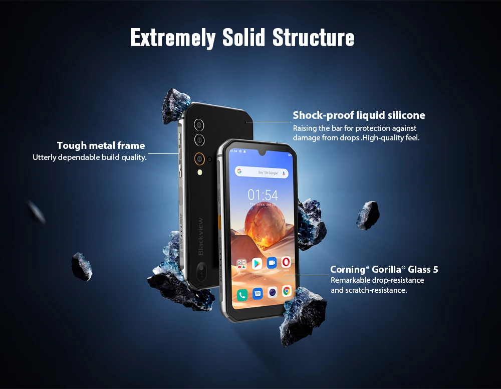 Blackview BV9900E Android 10 Rugged Mobile Phone Helio P90 6GB+128GB Cellphone 4380mAh 48MP Camera NFC Waterproof Smartphone best cell phone brand for gaming