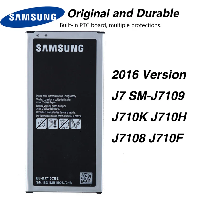 

Original Samsung EB-BJ710CBC Battery For Samsung GALAXY 2016 Version J7 SM-J7109 J710K J710H J7108 J710F NFC 3300mAh