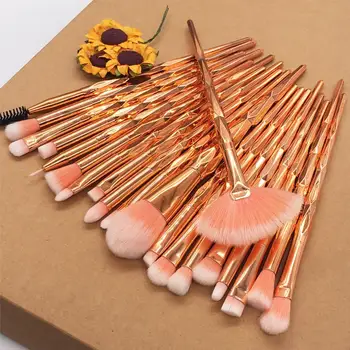 

20pcs/set Makeup Brush Set Crystal Handle Nylon Eye Up Kit Eyeshadow Contour Make Tool Shadow Foundation Brushes Brushes Bl S7U8