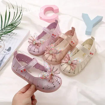 

Girls princess shoes soft face soft bottom children 2020 autumn new bowknot breathable baby toddler shoes 1-2-3 years old
