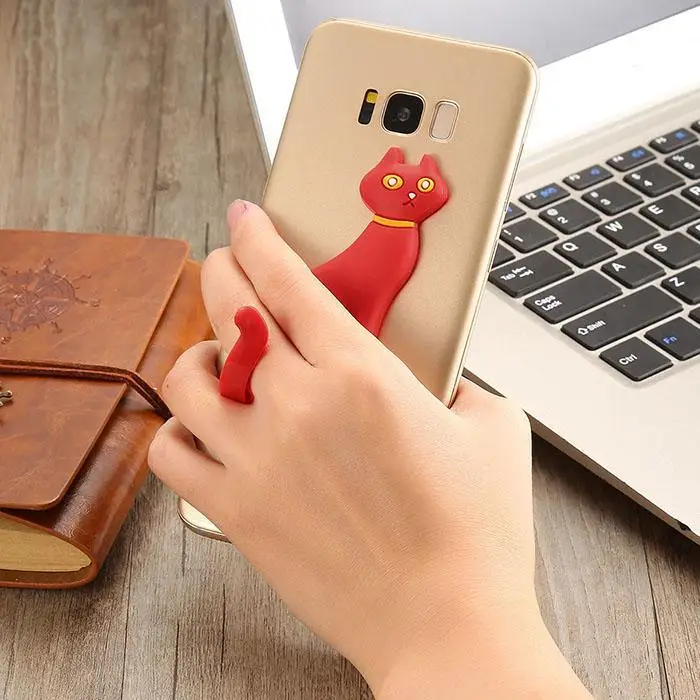 Милый Кот силиконовый держатель для телефона Подставка для мобильного телефона держатели для мобильного телефона крепление стент для Xiaomi для iPhone для