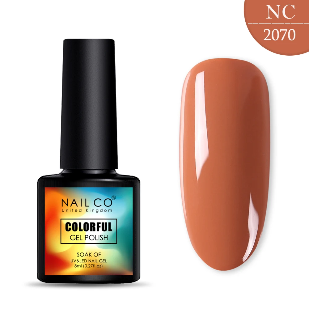 NAILCO, 8 мл, 130 цветов, Гель-лак для ногтей Lucky color, Гель-лак для ногтей, дизайн ногтей, Гель-лак Esmalte Nails Lak Hybrid Soak Off - Цвет: 2070