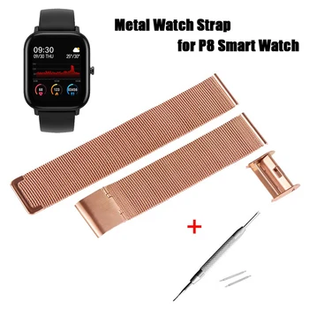 

Metal Watch Band for P8 Smart Watch Stainless Steel Milanese Bracelet for Amazfit Bip/GTS Wrist Strap for Huawei Watch GT2 42mm
