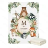 LVYZIHO Jungle Animals Boys | Girl Birth Stats Custom Name Blanket Baby Blanket - 30x40 / 48x60 / 60x80 Inches - Fleece Blanket 5
