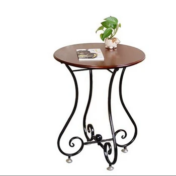

Mini small tea table simple round iron tea table sofa European leisure creative living room