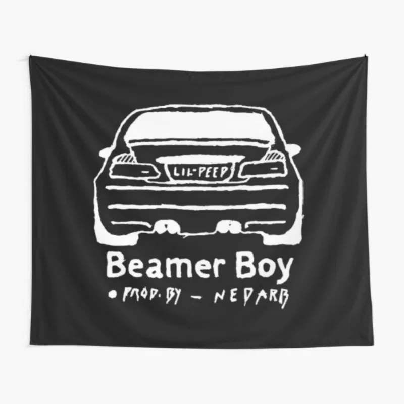 Lil Peep Beamer Boy Car Sfw Декор для комнаты гобелен хиппи настенный подвесной Мандала