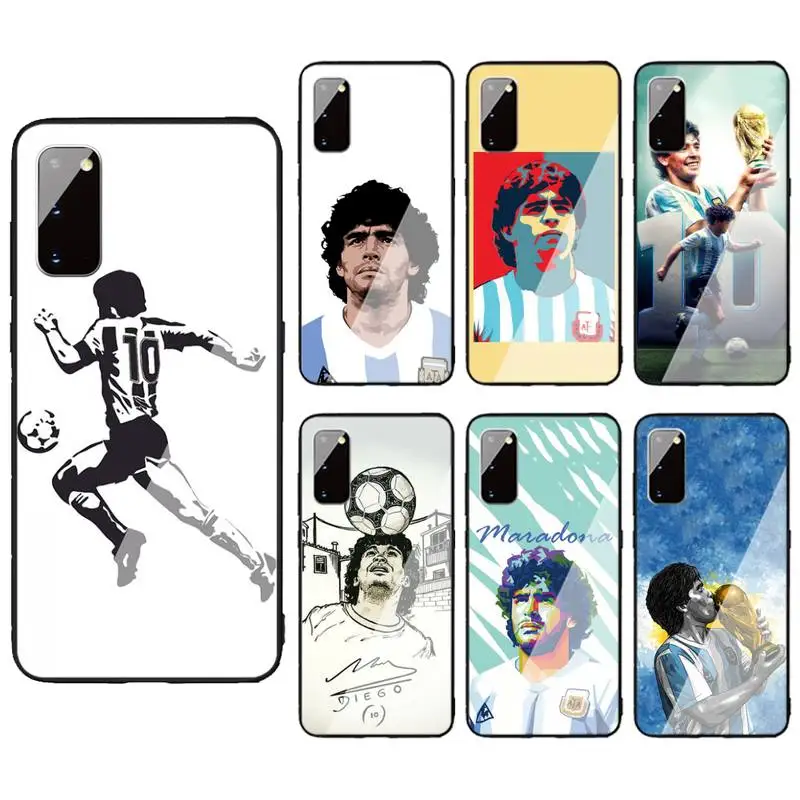 Диего Армандо Марадона чехол для телефона закаленное стекло Samsung Note 8 9 10 Pro A7 2018