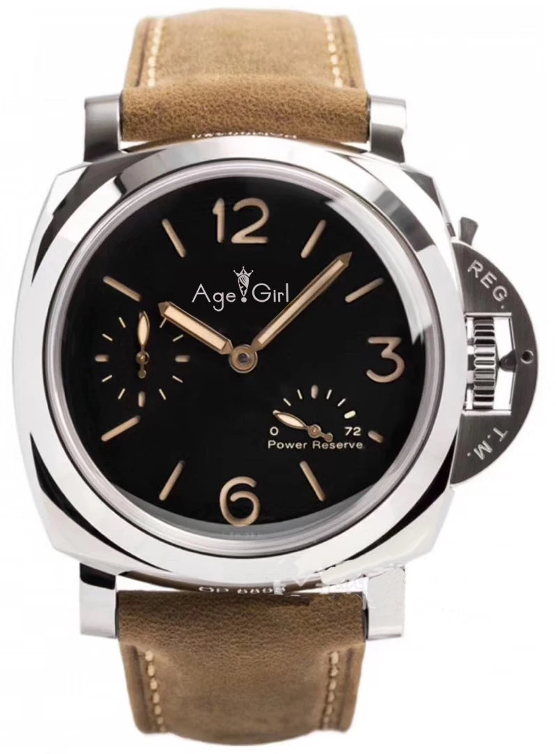 

Luxury Brand New Men Automatic Mechanical Stainless Steel AISI 316L Silver Black Brown Leather Power Reserve Luminous 1950 Watch