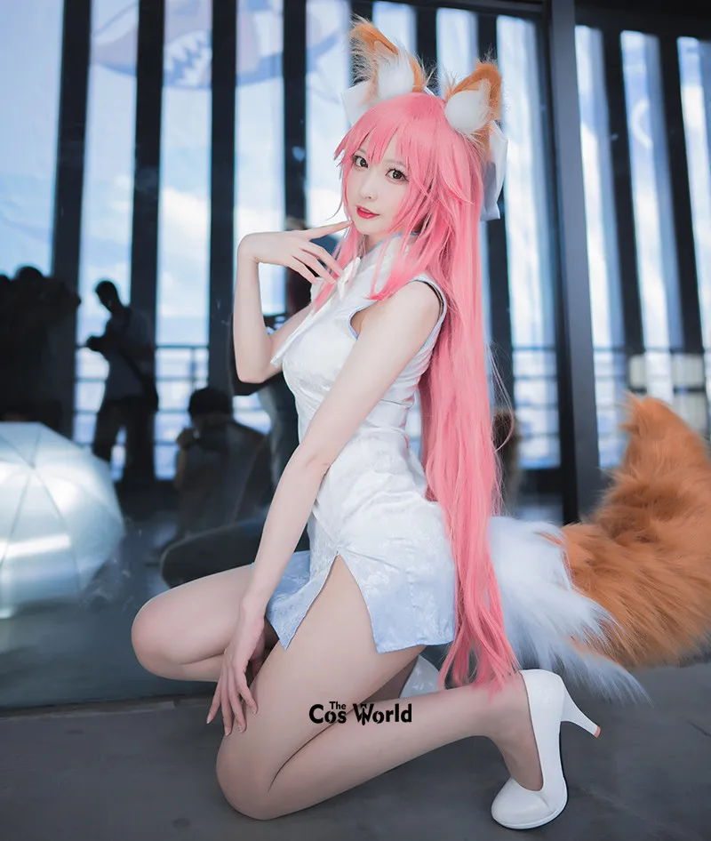 FGO Fate Grand Order Tamamo no Mae Cheongsam Dress Outfit Anime Customize Cosplay Costumes