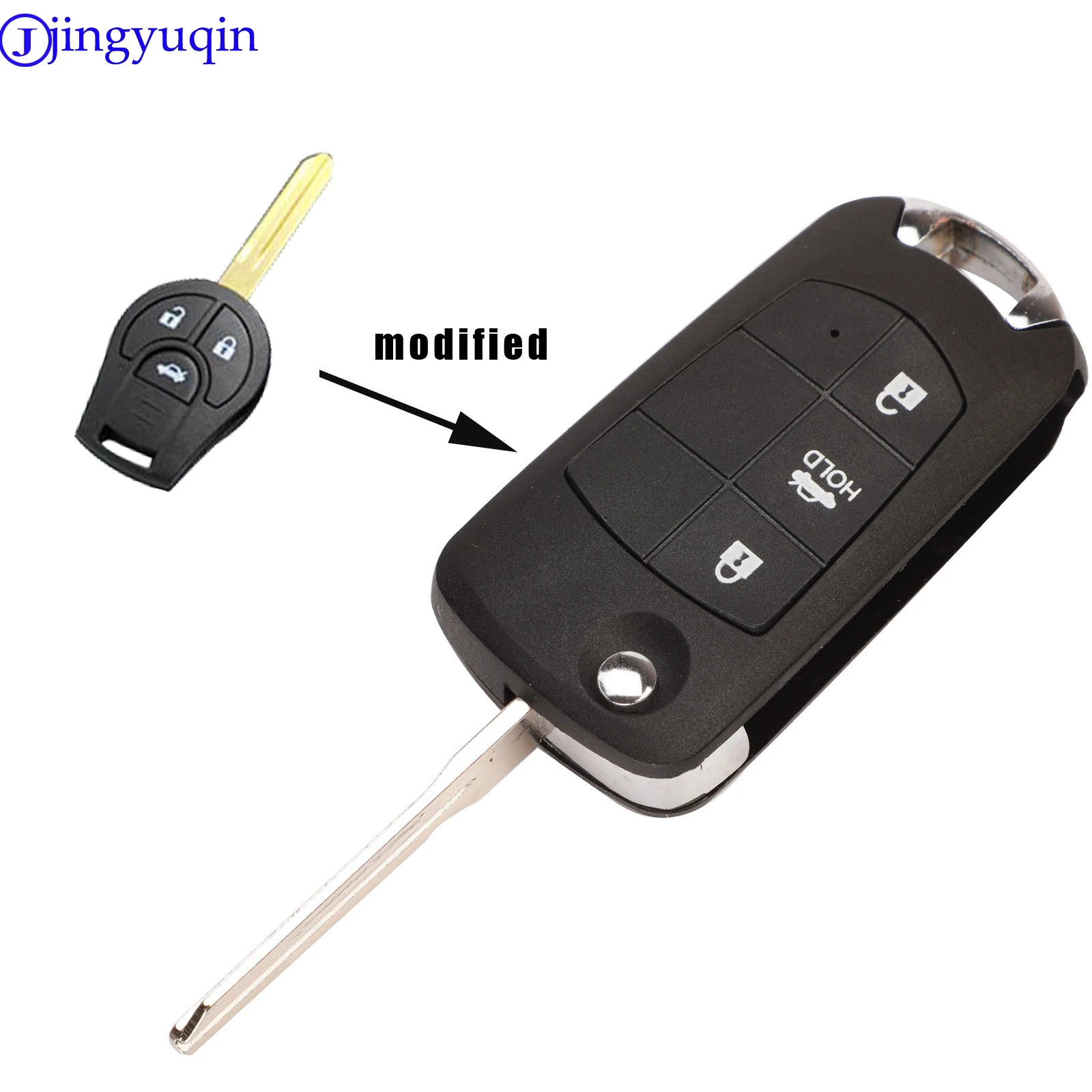 Jingyuqin модифицированный чехол для ключей с 3 кнопками NISSAN Maxima Sentra Versa Sylphy