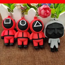 3D Squid Game Doll Mask Female Bag Small Jewelry Accessories Ladies Men Backpack Accessories Sachet Accessories Keychain Pendant
