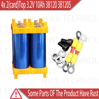 

4x 2(card)Top Quality 3.2V 10Ah 38120 38120S LiFePO4 Battery Cell Ele Bicycle Battery For Bike With Connector Support and Screw