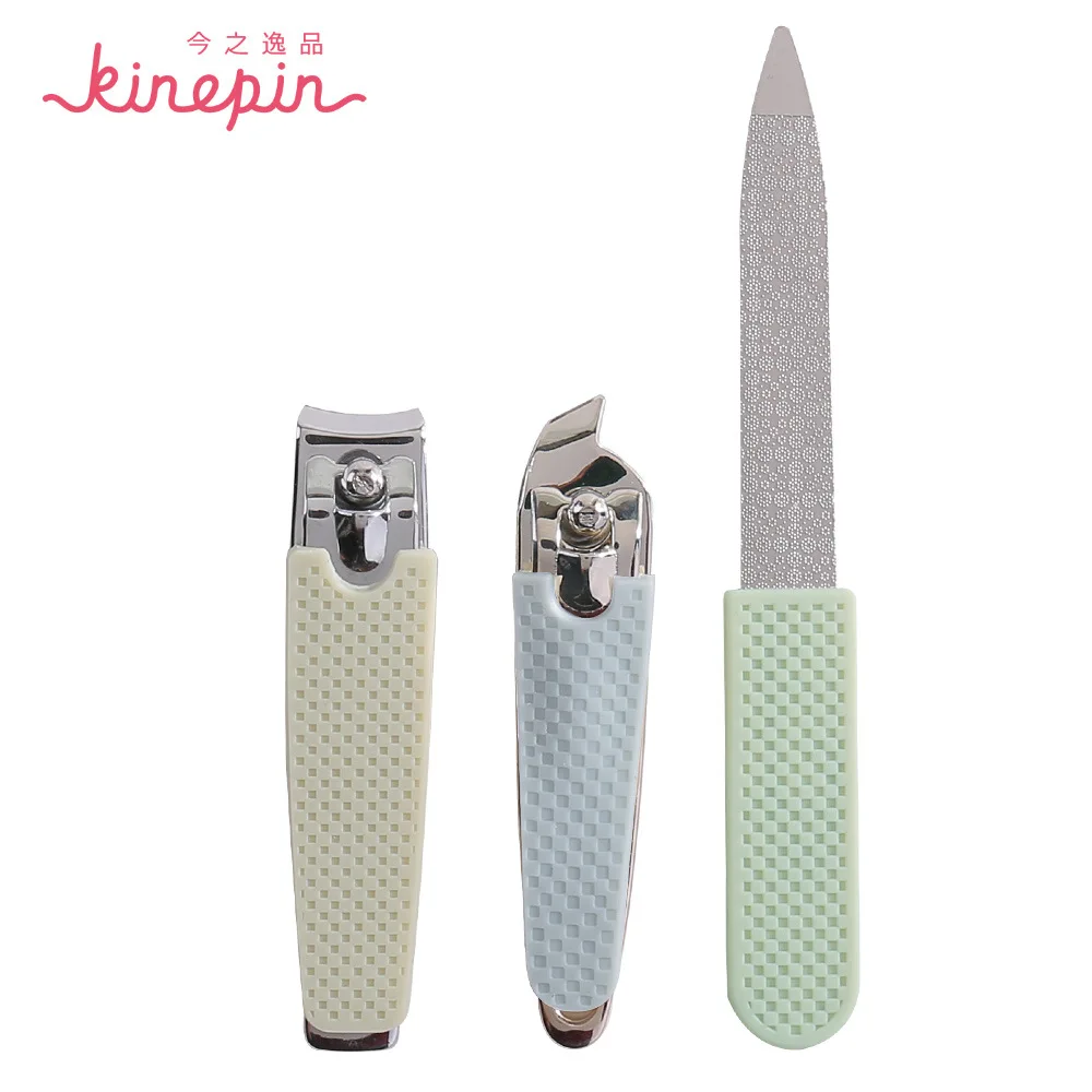 Kinepin/KINEPIN черно-белый с рисунком силикагель Противоскользящий маникюрный набор из нержавеющей стали ручной маникюр набор из 3 предметов