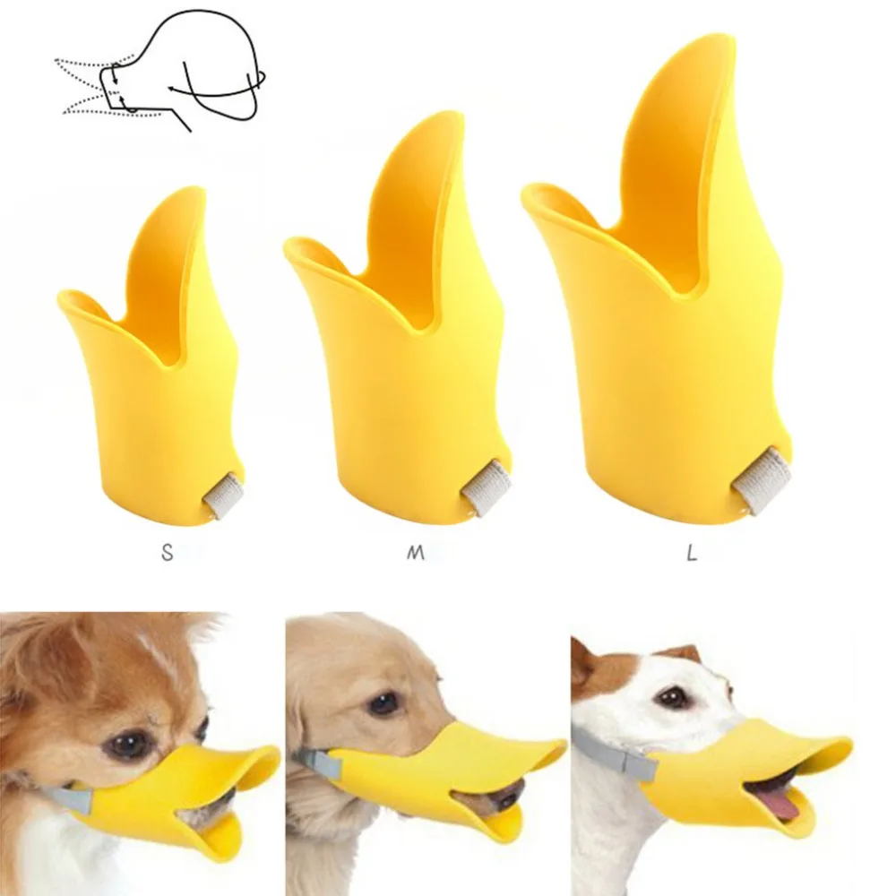 

Soft Silicone Pet Dog Muzzle Cute Duck Mouth Design Mask Outdoor Walking No Barking Anti-bite Masks Pet Dog Accessories