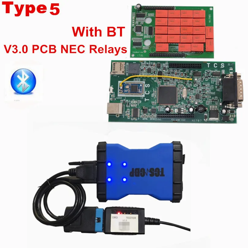 MVDiag,00+ keygen OBDIICAT TCS PRO Bluetooth V3.0 PCB поддержка W5.00.12 программное обеспечение Multidiag MVD OBD2 диагностический инструмент - Цвет: Blue tcs bt