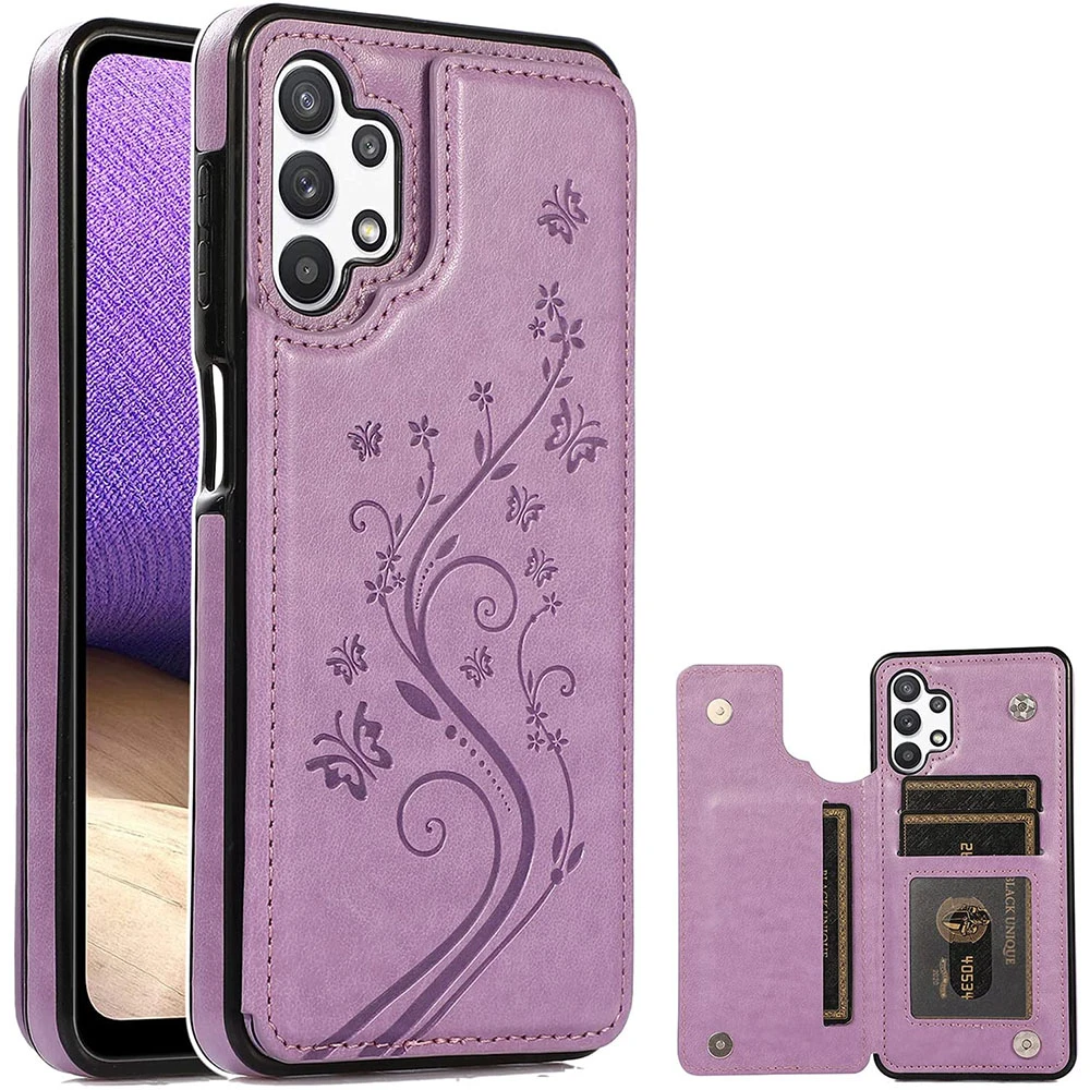 Funda teléfono para Samsung Galaxy A32, 5G, 6,5 pulgadas, Soporte para tarjeta, BILLETERA, Tapa de cuero, accesorios para Glaxay A 32 32A S32|Fundas antigolpes para teléfono| - AliExpress