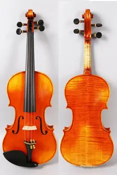 

Violin 4/4 Hand made Stradivari Advance Flame Maple Spruce With Case Bow #3160