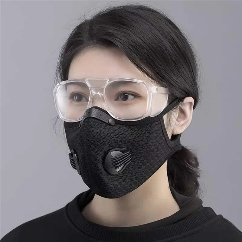 H30-Dust-With-4-Filters-4-Exhaust-Valves-Half-Face-Reusable-Dustproof-Respirator-Bicycle-Mask (2)