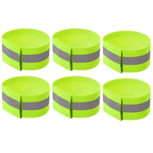 2/4/6Pcs Reflective Bands for Wrist Arm Ankle Leg High Visibility Reflective Running Gear Safety Riding Belt Wrist Leg Straps