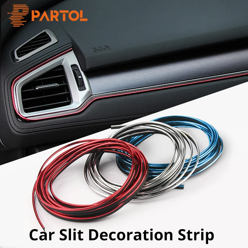 Partol 5m Car Styling Interior Decoration Strips Moulding Trim Strips