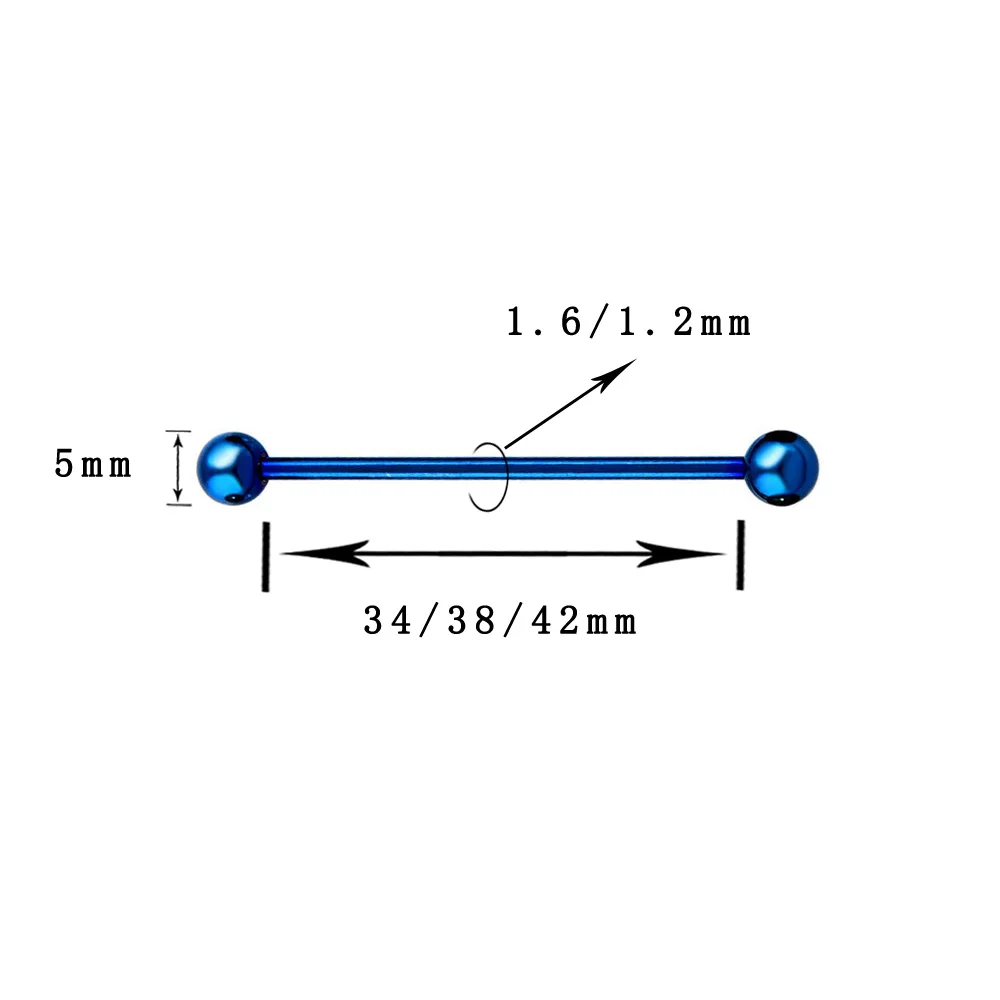 80X/набор, цветной шарик из нержавеющей стали, пирсинг-штанга для языка, кольцо на кнопке, хирургический пирсинг, Сексуальные Ювелирные изделия для тела для женщин, пирсинг в пупок - Окраска металла: Dark Blue