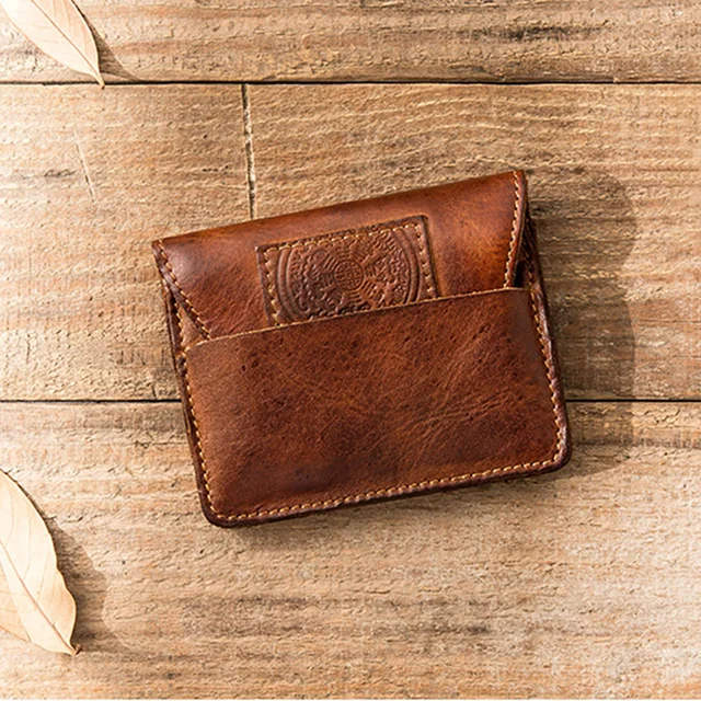AETOO Vintage leather driver's license leather cover, male leather multi-functional personality card bag, handmade leatherwallet 5
