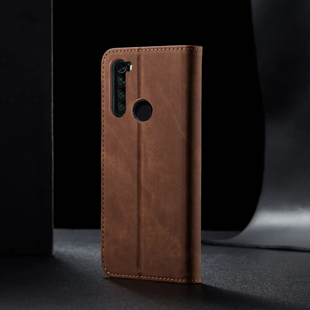 Магнитный кожаный флип-чехол для телефона xiaomi Redmi note8 Pro держатель для карт чехол для Redmi Note 7 pro Redmi8 8A Redmi7 7A jean