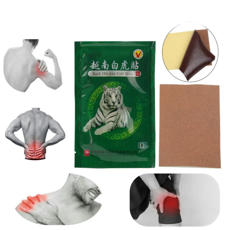 56pcs/lot Vietnam White Tiger Balm Plasters Muscle Rthritis Neck Body Massage Relaxation Capsicum Rheumatism Plaster Pain Patch | Красота и