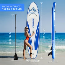 305x76.2x15cm Large Surfboard Premium Inflatable Paddle Board Stand Up Paddle Board Bonus Manual Pump Ankle Leash