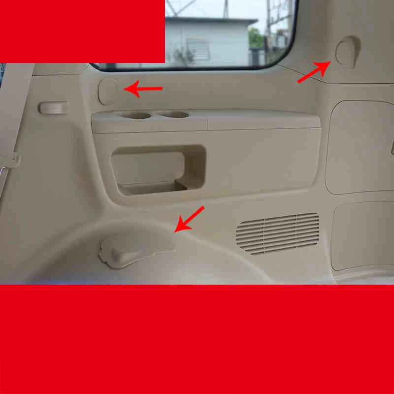 

lsrtw2017 abs car 3rd row seat screw covers for toyota land cruiser 2007-2019 2016 2015 2017 2018 2013 lc200