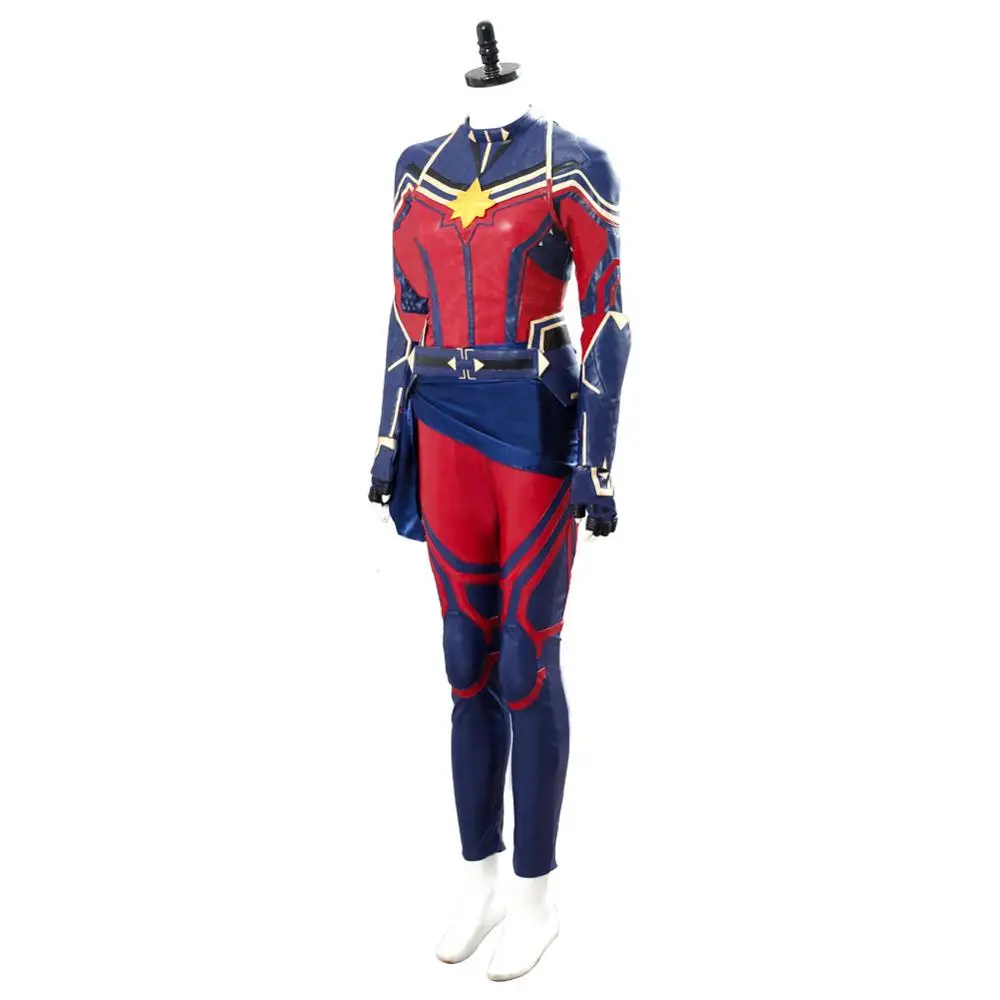 Avengers Endgame Captain Marvel Costume for Women and Girls - Carol Danvers Cosplay Jumpsuit for Halloween Carnival image 2