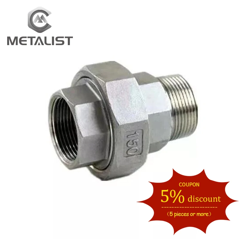 

Металлический штуцер 3/4 "DN20 BSP с внутренней резьбой и наружной резьбой DN20, соединительный переходник для труб SS304, соединительный элемент для воды, газа, масла