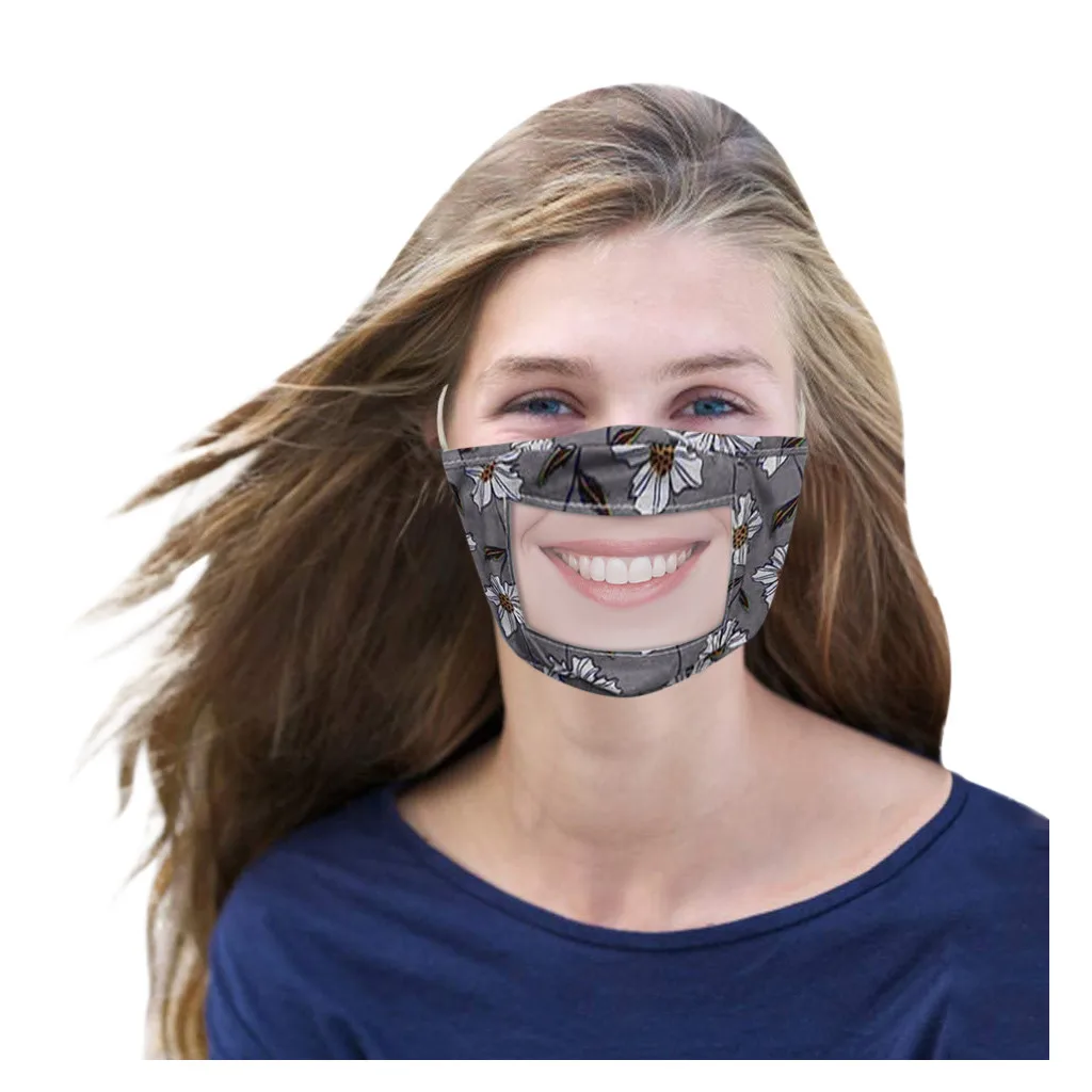 Smile Communicator Face-mask With Clear Vinyl Visible Expression Lip Reading Party Supplies Protect-face-mask Good Quality |