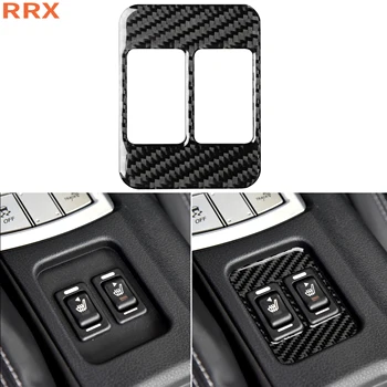 

For Subaru BRZ For Toyota 86 2013-2017 Carbon Fiber Seat Heating Switch Button Cover Decoration Frame Sticker Car Accessories