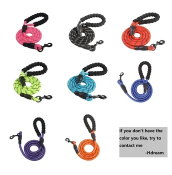 

1.5M Durable Reflective Nylon Pet Cat Dog Leash 8 Pure Color Pet Dog Walking Training Leash Nylon Pure Color Pet Traction Rope